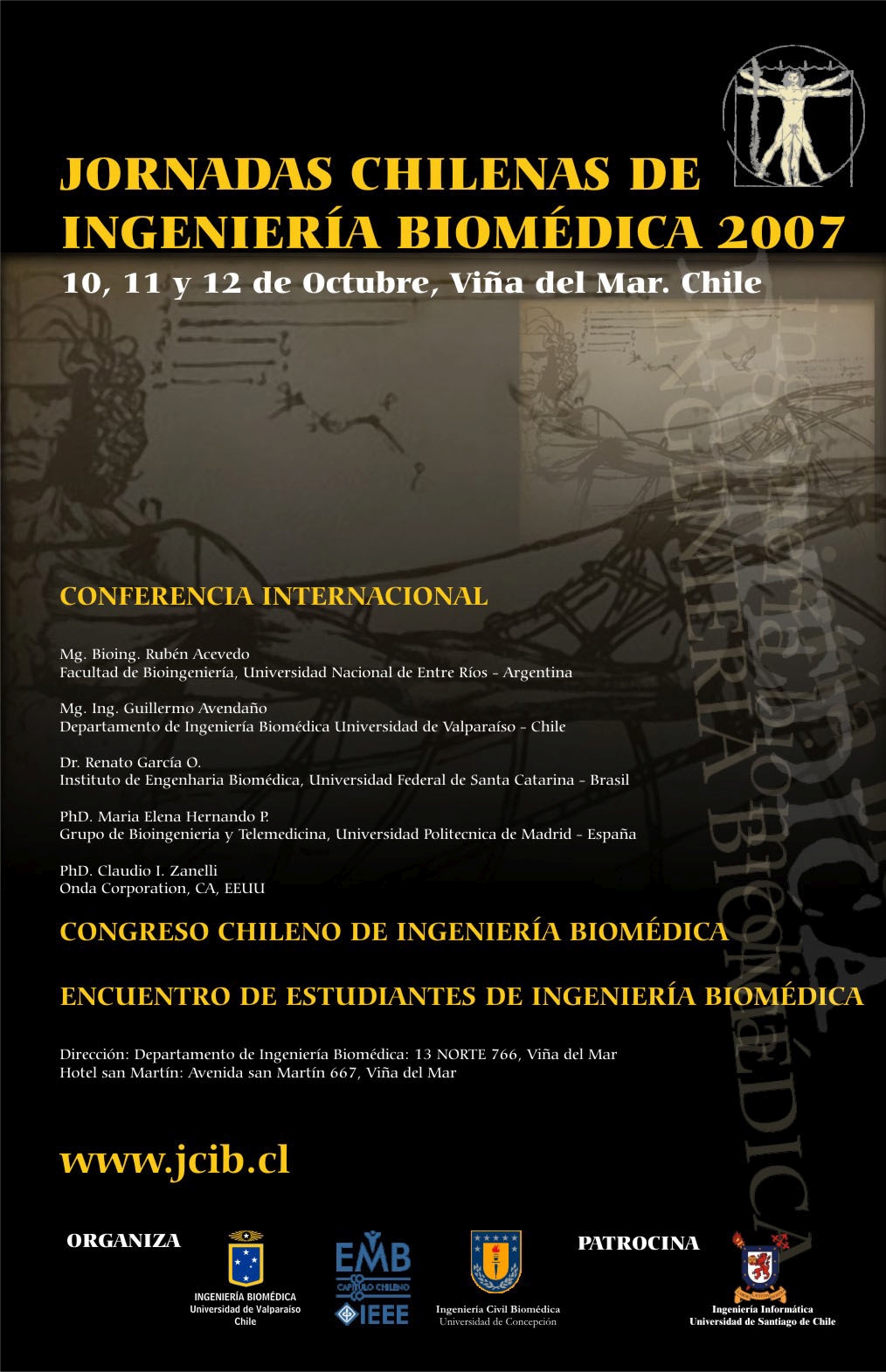 Primeras Jornadas de Ingeniería Biomédica, 2007